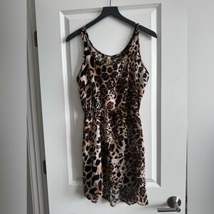 Eyeshadow Leopard Print Dress - Brown and Black